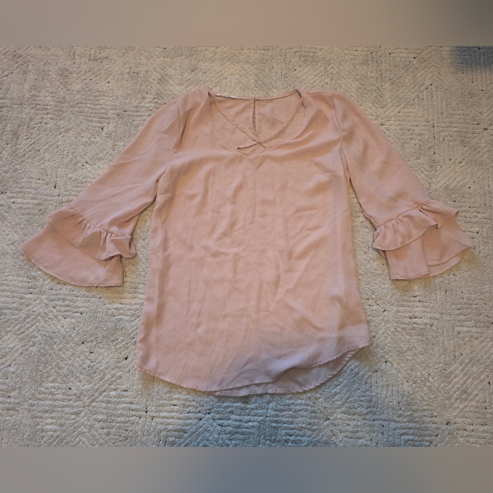 Womens juniors XS Maurices sheer blouse top shirt